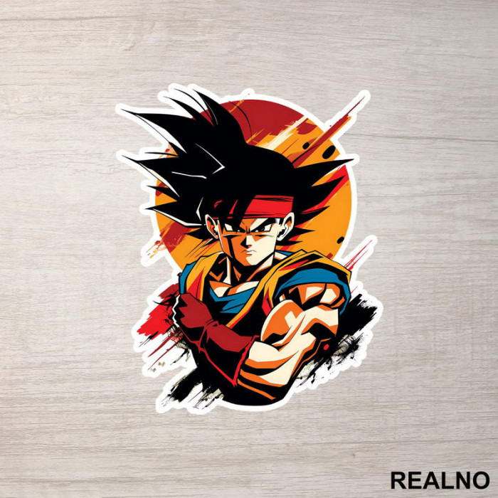 Colors Splashing - Goku - Dragon Ball - Nalepnica