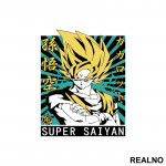 Super Saiyan - Arms Crossed - Goku - Dragon Ball - Nalepnica