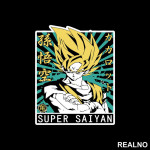 Super Saiyan - Arms Crossed - Goku - Dragon Ball - Nalepnica