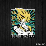 Super Saiyan - Arms Crossed - Goku - Dragon Ball - Nalepnica