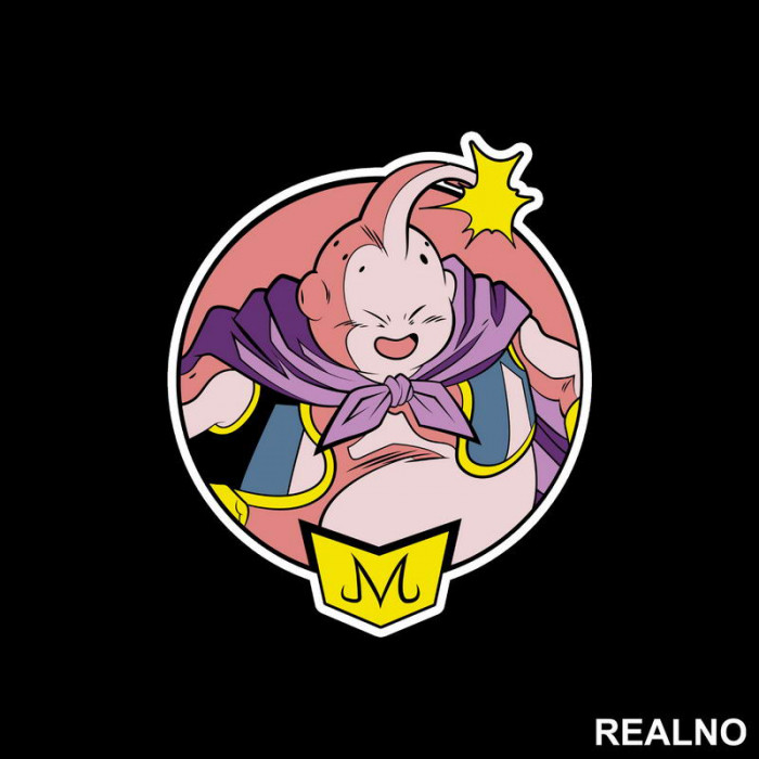 Majin Buu - Circle - Goku - Dragon Ball - Nalepnica