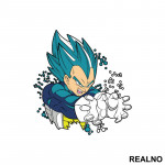 Super Saiyan - Blue - Circles - Goku - Dragon Ball - Nalepnica