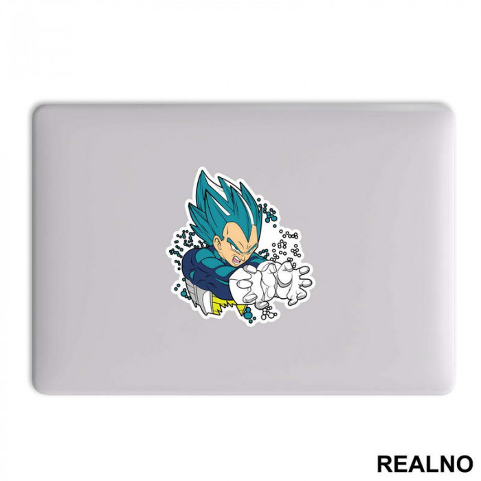 Super Saiyan - Blue - Circles - Goku - Dragon Ball - Nalepnica