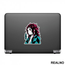 Tanjiro - Side Portrait - Demon Slayer - Nalepnica Tanjiro - Side Portrait - Demon Slayer - Nalepnica