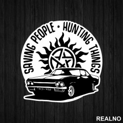 Saving People, Hunting Things - Baby - Shadow - Supernatural - Nalepnica Saving People, Hunting Things - Baby - Shadow - Supernatural - Nalepnica