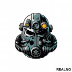 T-60 Helmet - Colors - Fallout - Games - Serija - Nalepnica