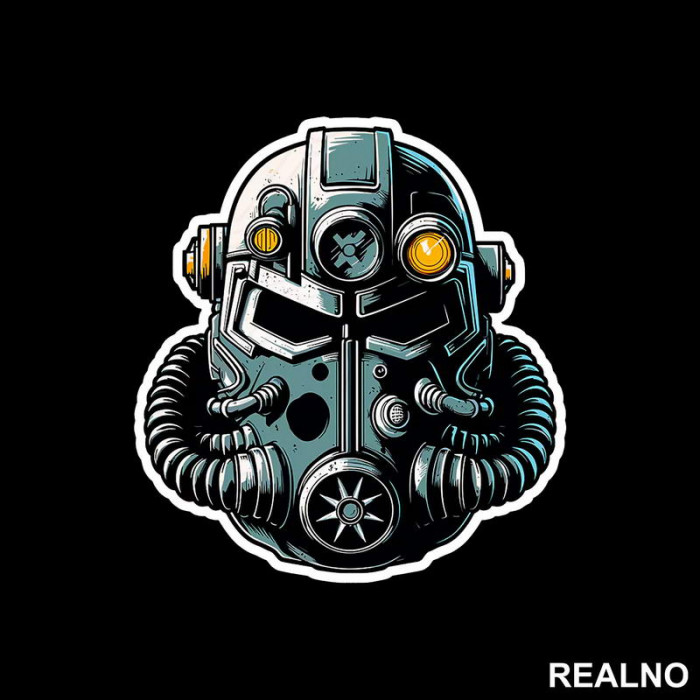 T-60 Helmet - Colors - Fallout - Games - Serija - Nalepnica