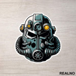 T-60 Helmet - Colors - Fallout - Games - Serija - Nalepnica