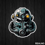 T-60 Helmet - Colors - Fallout - Games - Serija - Nalepnica