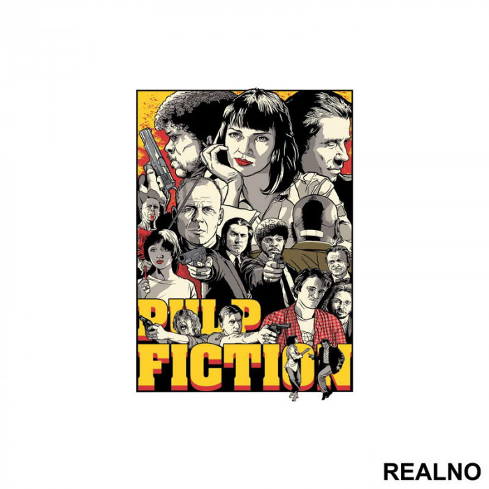 Drawing - Yellow - Pulp Fiction - Nalepnica