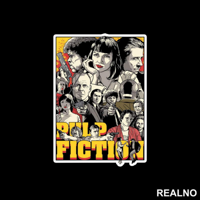 Drawing - Yellow - Pulp Fiction - Nalepnica