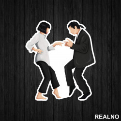 Vincent And Mia - Dancing - Pulp Fiction - Nalepnica Vincent And Mia - Dancing - Pulp Fiction - Nalepnica