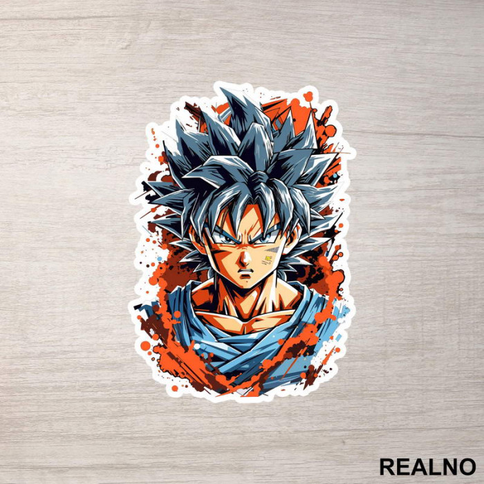 Orange Dots - Goku - Dragon Ball - Nalepnica