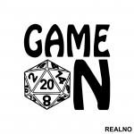 Game On - Dice - D&D - Dungeons And Dragons - Nalepnica