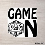 Game On - Dice - D&D - Dungeons And Dragons - Nalepnica