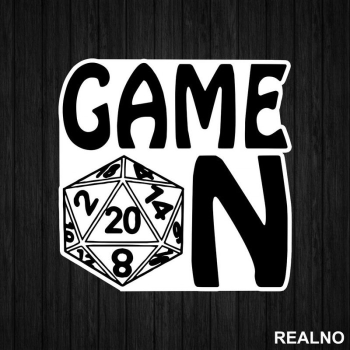 Game On - Dice - D&D - Dungeons And Dragons - Nalepnica