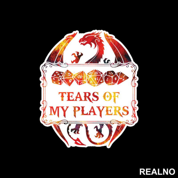 Tears Of My Players - D&D - Dungeons And Dragons - Nalepnica