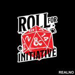 Roll For Initiative - Red - D&D - Dungeons And Dragons - Nalepnica