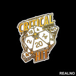 Critical Hit - Golden - D&D - Dungeons And Dragons - Nalepnica