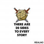 20 Sides To Every Story - D&D - Dungeons And Dragons - Nalepnica