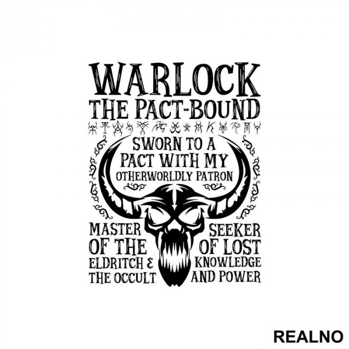 Warlock - The Pact-Bound - D&D - Dungeons And Dragons - Nalepnica