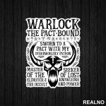 Warlock - The Pact-Bound - D&D - Dungeons And Dragons - Nalepnica