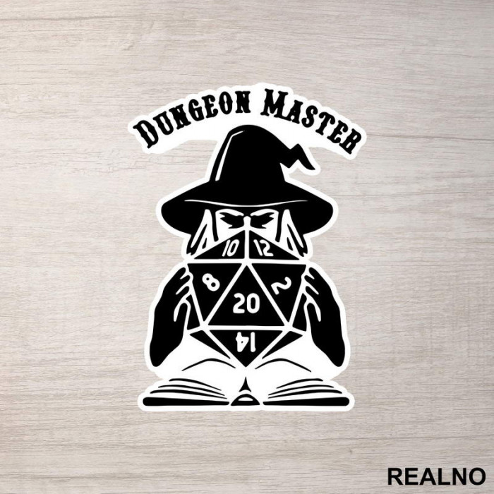 Dungeon Master - Outline - D&D - Dungeons And Dragons - Nalepnica