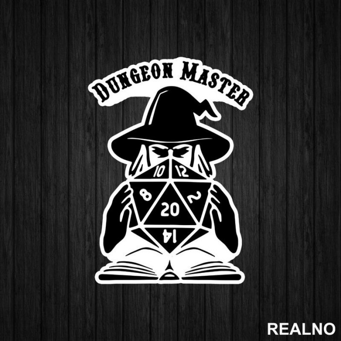 Dungeon Master - Outline - D&D - Dungeons And Dragons - Nalepnica