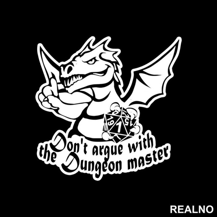 Don't Argue With Dungeon Master - D&D - Dungeons And Dragons - Nalepnica