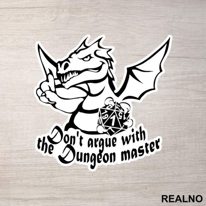 Don't Argue With Dungeon Master - D&D - Dungeons And Dragons - Nalepnica