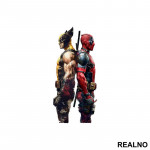 Backs Turned - Wolverine - Deadpool - Nalepnica