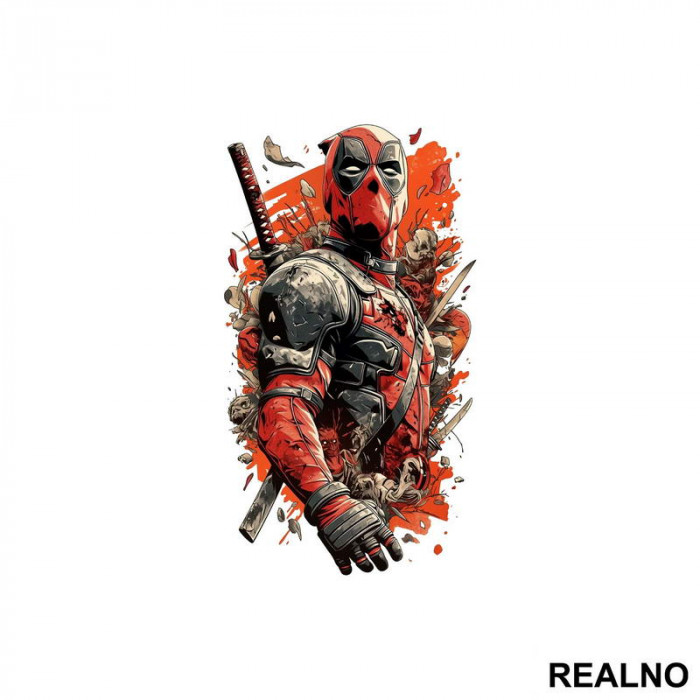 Splashing Pieces - Deadpool - Nalepnica