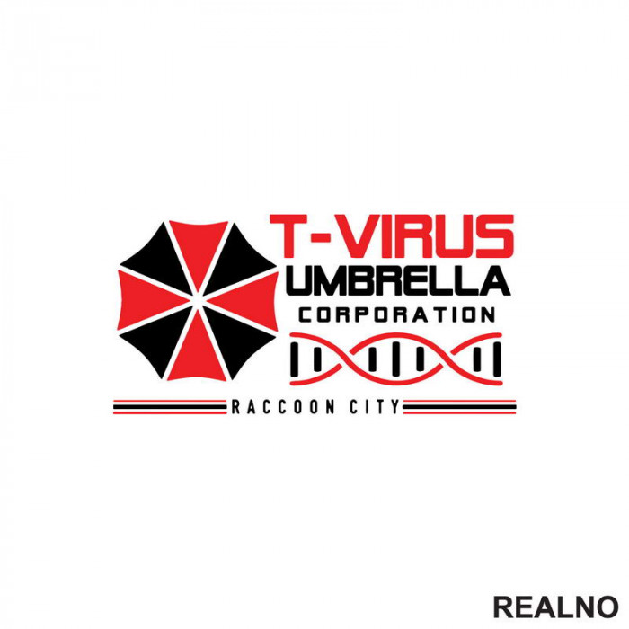 T - Virus - Umbrella Corporation - Resident Evil - Nalepnica