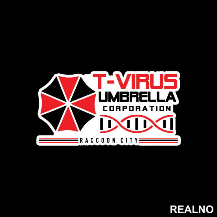 T - Virus - Umbrella Corporation - Resident Evil - Nalepnica