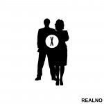 Mulder And Scully Shadows - The X Files - Nalepnica