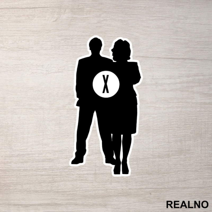 Mulder And Scully Shadows - The X Files - Nalepnica