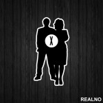 Mulder And Scully Shadows - The X Files - Nalepnica