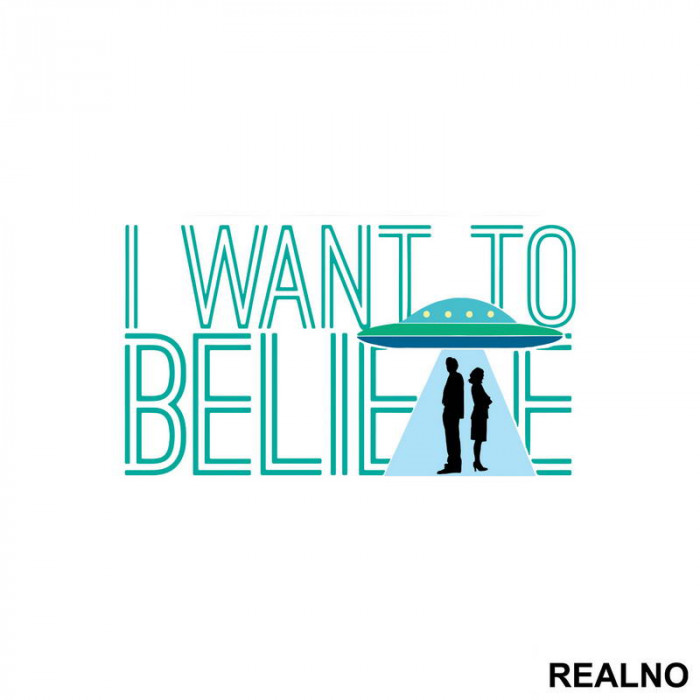 I Want To Believe - Blue Light - The X Files - Nalepnica