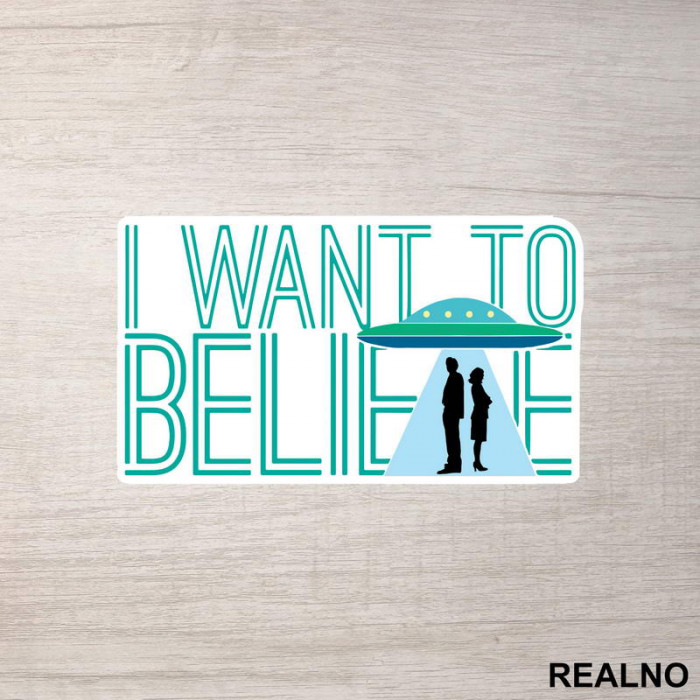 I Want To Believe - Blue Light - The X Files - Nalepnica