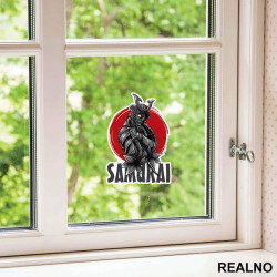 Red Moon And Flower - Samurai - Nalepnica Red Moon And Flower - Samurai - Nalepnica
