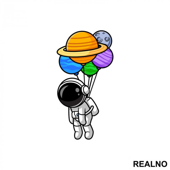 Astronaut - Sa Planetama Kao Balonima - Space - Svemir - Nalepnica