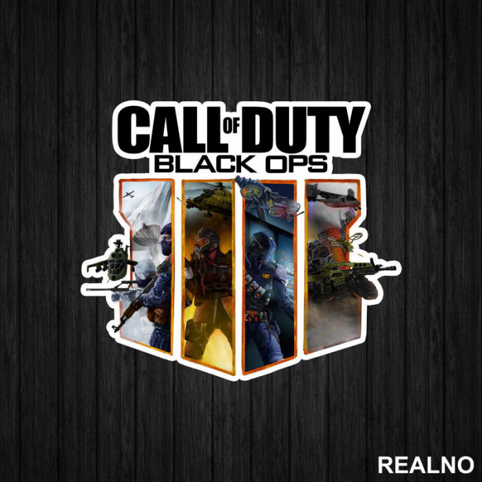 Black Ops - Drawing - Call Of Duty - COD - Nalepnica