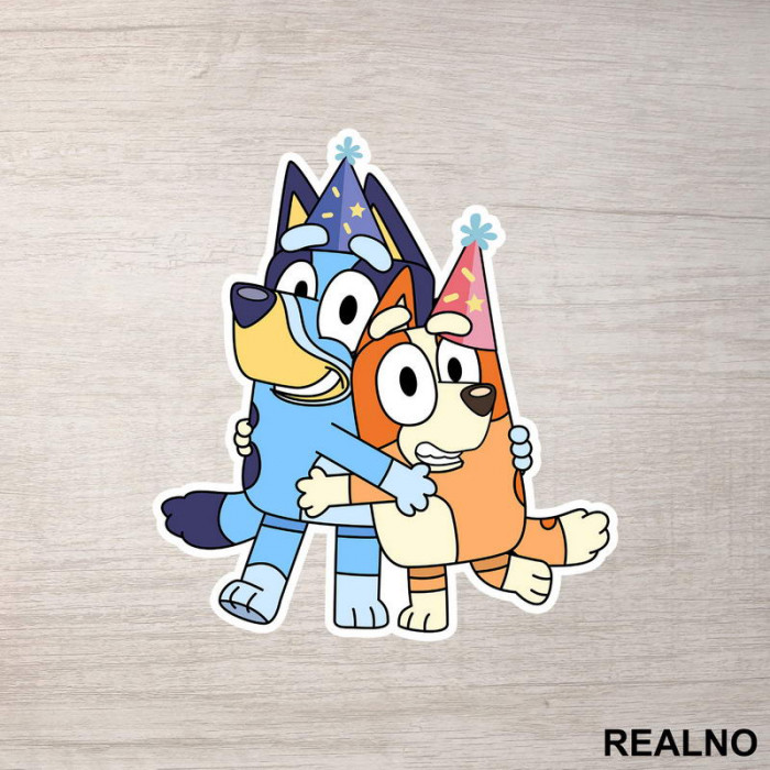 Bluey And Bingo - Zagrljaj - Crtani Filmovi - Nalepnica