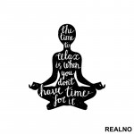 The Time To Relax - Yoga - Nalepnica