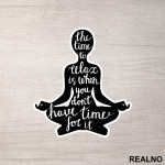 The Time To Relax - Yoga - Nalepnica