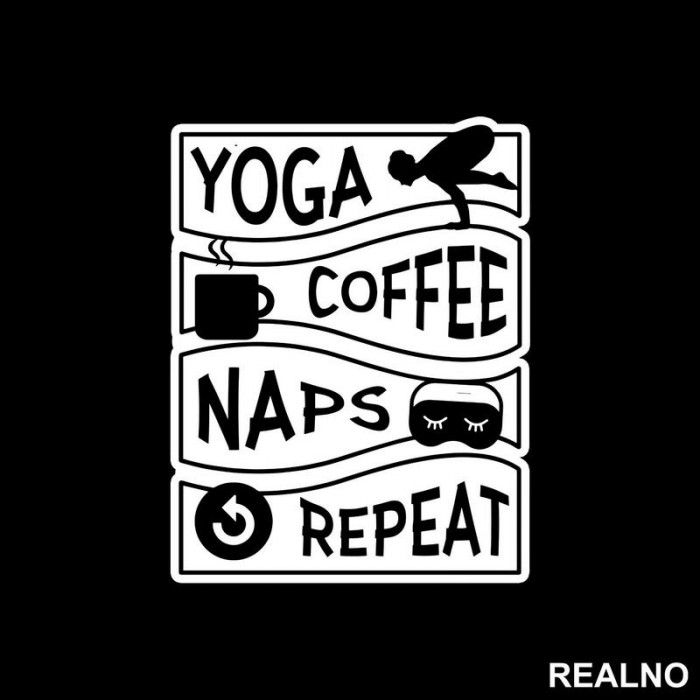 Coffee, Naps - Yoga - Nalepnica