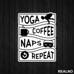 Coffee, Naps - Yoga - Nalepnica