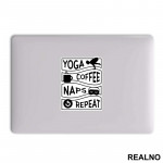 Coffee, Naps - Yoga - Nalepnica