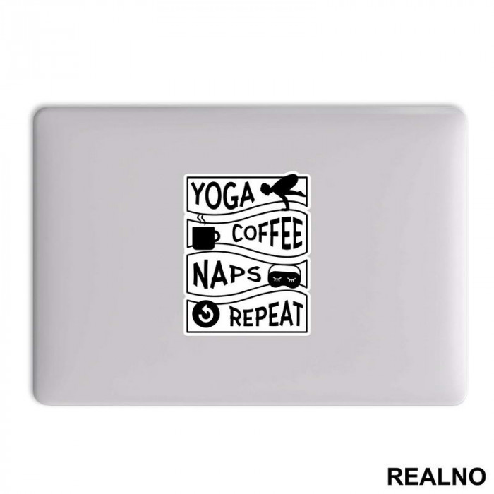 Coffee, Naps - Yoga - Nalepnica