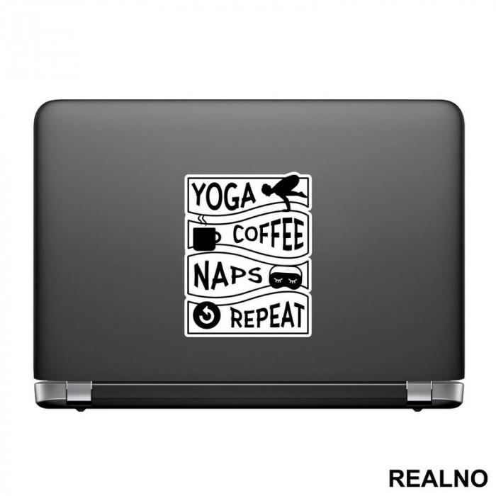 Coffee, Naps - Yoga - Nalepnica